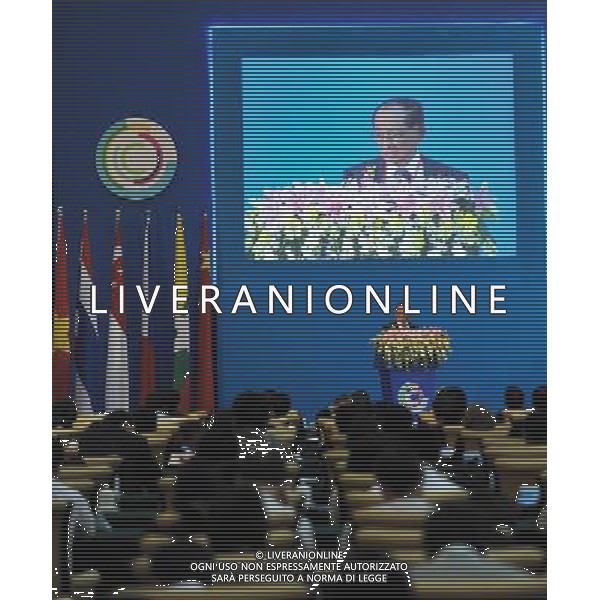 (110818) -- NANNING, Aug. 18, 2011 () -- Former president of the Philippines Fidel Valdez Ramos delivers a speech at the 6th Pan-Beibu Gulf Economic Cooperation Forum in Nanning, capital of southwest China\'s Guangxi Zhuang Autonomous Region, Aug. 18, 2011. Over 200 delegates from home and abroad attended the forum which was kicked off here on Thursday. (/Huang Xiaobang) (xzj)