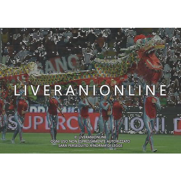 Trofeo Luigi Berlusconi 2011 Milano - 21.08.2011 Milan-Juventus Nella Foto:coreografia supercoppa /Ph.Vitez-Ag. Aldo Liverani