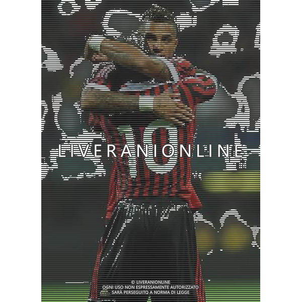 Trofeo Luigi Berlusconi 2011 Milano - 21.08.2011 Milan-Juventus Nella Foto: esultanza dopo il gol di clarence seedorf con prince boateng /Ph.Vitez-Ag. Aldo Liverani