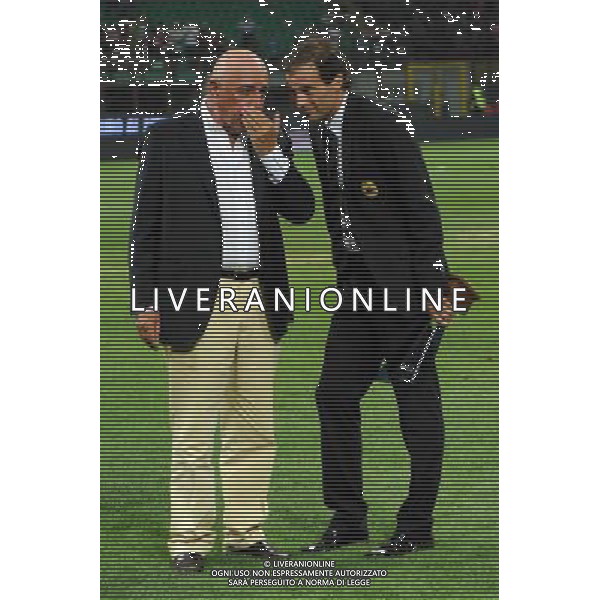 Trofeo Luigi Berlusconi Milano 21-08-2011 Milan - Juventus nella foto: Adriano Galliani a SX e Massimiliano Allegri rispettivamente amministratore delegato e allenatore del Milan foto Roberto Garavaglia - ag. Aldo Liverani sas