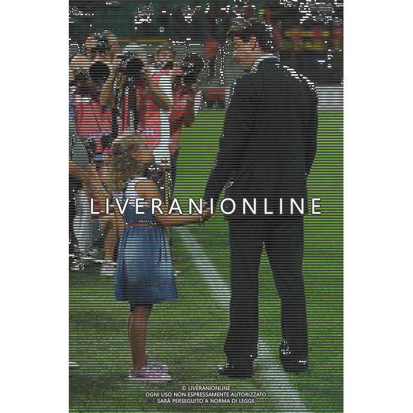 Trofeo Luigi Berlusconi Milano 21-08-2011 Milan - Juventus nella foto: Andrea Agnelli presidente della Juventus con la figlia Baya foto Roberto Garavaglia - ag. Aldo Liverani sas