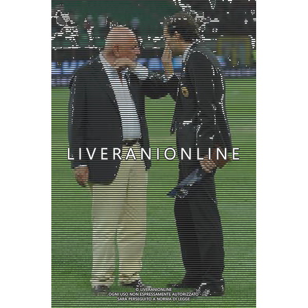 Trofeo Luigi Berlusconi Milano 21-08-2011 Milan - Juventus nella foto: Adriano Galliani a SX e Massimiliano Allegri rispettivamente amministratore delegato e allenatore del Milan foto Roberto Garavaglia - ag. Aldo Liverani sas