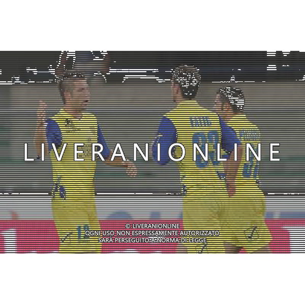 VERONA 21/08/2011 TIM CUP 2011/2012 CHIEVO-LIVORNO NELLA FOTO:ESULTANZA DI CESAR BOSTJAN FOTO PAOLA GARBUIO/AG.ALDO LIVERANI