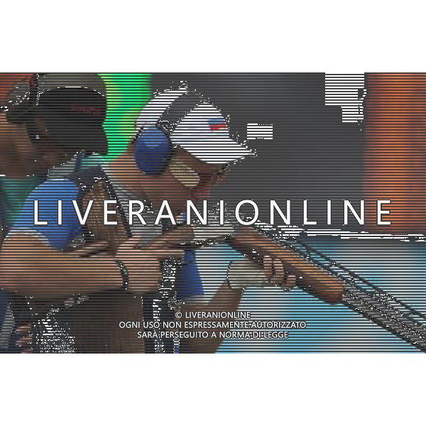 (110822) -- SHENZHEN, Aug. 22, 2011 () -- Alexander Furasyev of Russia competes during men\'s double trap event of shotgun at the 26th Summer Universiade in Shenzhen, a city of south China\'s Guangdong Province, on Aug. 22, 2011. Alexander Furasyev won the gold medal with a total score of 193. (/Lin Yiguang)(wx)