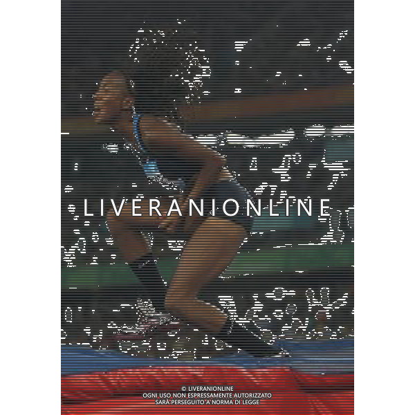 (110821) -- SHENZHEN, Aug. 21, 2011 () -- Brigetta Barrett of the United States celebrates during the women\'s high jump final of athletics at the 26th Summer Universiade in Shenzhen, a city of south China\'s Guangdong Province, on Aug. 21, 2011. Brigetta Barrett claimed the title with 1.96 metres. (/Li Ming)(wll)