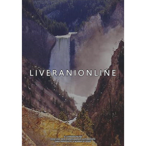 (110821) -- NEW YORK, Aug. 21, 2011 () -- Photo taken on Aug. 10, 2011 shows the scenery of the canyon and the fall in Yellowstone National Park, the United States. Established in 1872, Yellowstone is a national park located primarily in the state of Wyoming, although it also extends into Montana and Idaho. Yellowstone was the first national park in the world and is known for its wildlife and its many geothermal features. (/Shen Hong) (wjd)