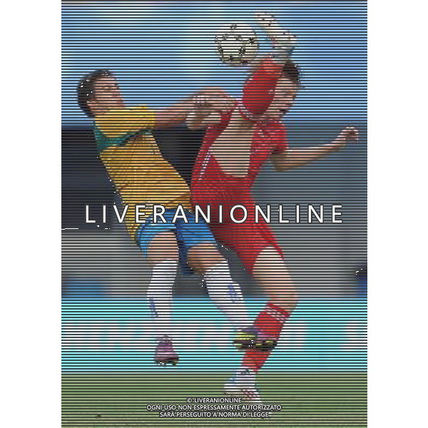 (110822) -- SHENZHEN, Aug. 22, 2011 () -- Luiz Ciriaco (L) of Brazil competes during the men\'s bronze medal football match between Brazil and Russia at the 26th Summer Universiade in Shenzhen, a city of south China\'s Guangdong Province, Aug. 22, 2011. Brazil won 2-0 to win the bronze. (/Li Ga)(lm)