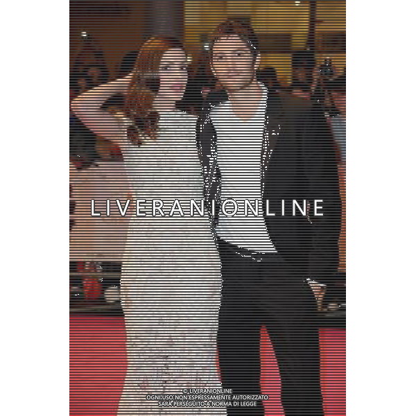 Anne Hathaway and Jim Sturgess arriving at the European Premiere for \'One Day\' at Vue cinema, Westfield shopping centre, Shepherds Bush, London 23 August 2011 picture by Marc Larkin/Photoshot.