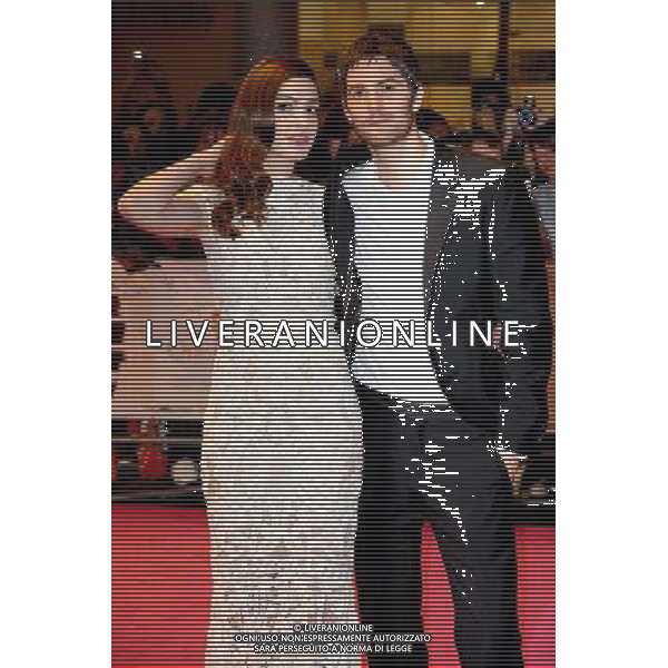 Anne Hathaway and Jim Sturgess arriving at the European Premiere for \'One Day\' at Vue cinema, Westfield shopping centre, Shepherds Bush, London 23 August 2011 picture by Marc Larkin/Photoshot.