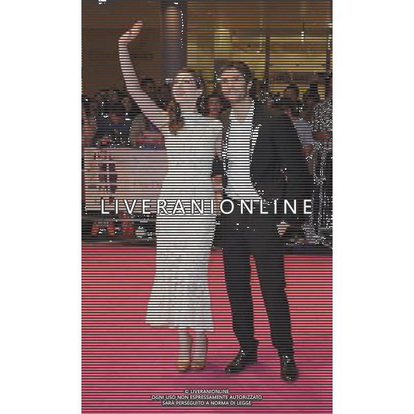 Anne Hathaway and Jim Sturgess arriving at the European Premiere for \'One Day\' at Vue cinema, Westfield shopping centre, Shepherds Bush, London 23 August 2011 picture by Marc Larkin/Photoshot.