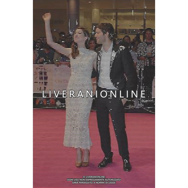 Anne Hathaway and Jim Sturgess arriving at the European Premiere for \'One Day\' at Vue cinema, Westfield shopping centre, Shepherds Bush, London 23 August 2011 picture by Marc Larkin/Photoshot.