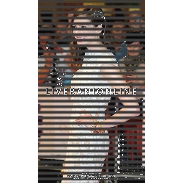 Anne Hathaway arriving at the European Premiere for \'One Day\' at Vue cinema, Westfield shopping centre, Shepherds Bush, London 23 August 2011 picture by Marc Larkin/Photoshot.