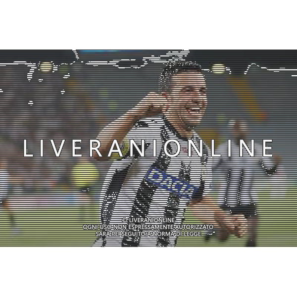 UDINE 24/08/2011 TEAM LINE-UPS PLAY-OFF ROUND 2ND LEG UDINESE-ARSENAL NELLA FOTO:ESULTANZA DI DI NATALE ANTONIO FOTO PAOLA GARBUIO/AG.ALDO LIVERANI