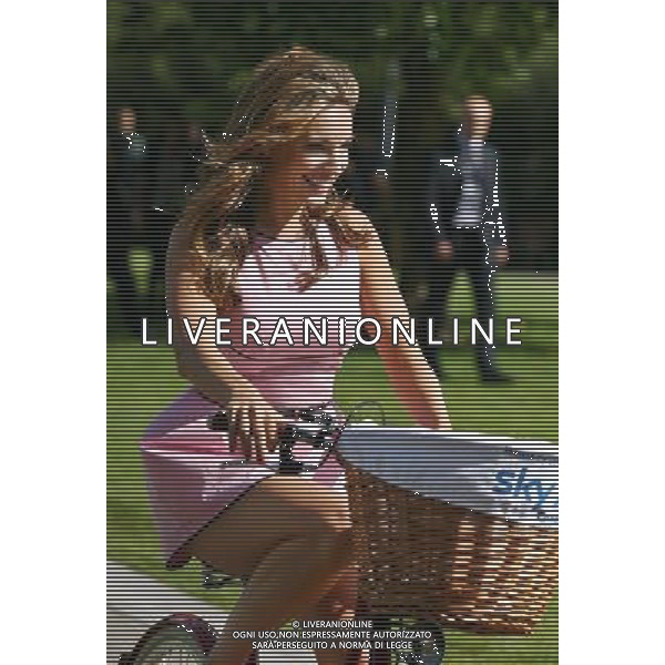 Kelly Brook launches the Mayor of London\'s Sky Ride, a mass participation cycling event, at Potters Field Park beside City Hall in London. Photo date: Thursday August 25, 2011. Photo credit: Johnny Green