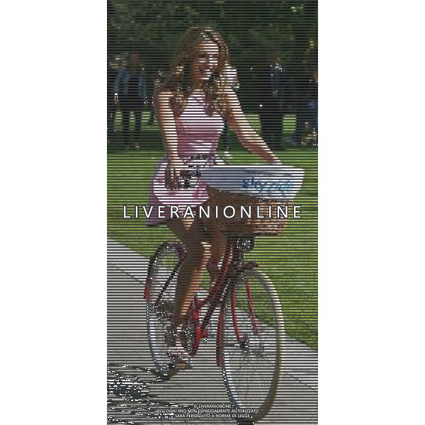 Kelly Brook launches the Mayor of London\'s Sky Ride, a mass participation cycling event, at Potters Field Park beside City Hall in London. Photo date: Thursday August 25, 2011. Photo credit: Johnny Green