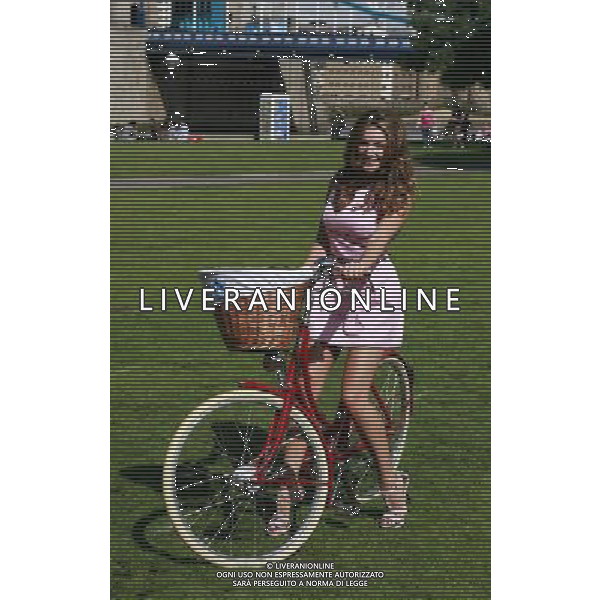 Kelly Brook launches the Mayor of London\'s Sky Ride, a mass participation cycling event, at Potters Field Park beside City Hall in London. Photo date: Thursday August 25, 2011. Photo credit: Johnny Green