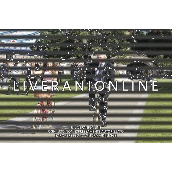 Kelly Brook, Boris Johnson, Launch of The Mayor of London\'s Sky Ride, Potters Fields Park, London. 25.08.11