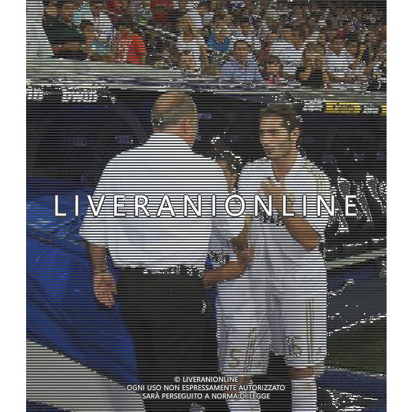 Hamit Altintop Fatih Terim - Friendly soccer match between Real Madrid vs Galatasaray at Santiago Bernabeu Stadium in Madrid, Spain on august 24, 2011. Match Scored 2:1, ©photoshot/AG ALDO LIVERANI SAS ITAL YONLY *** Local Caption *** .
