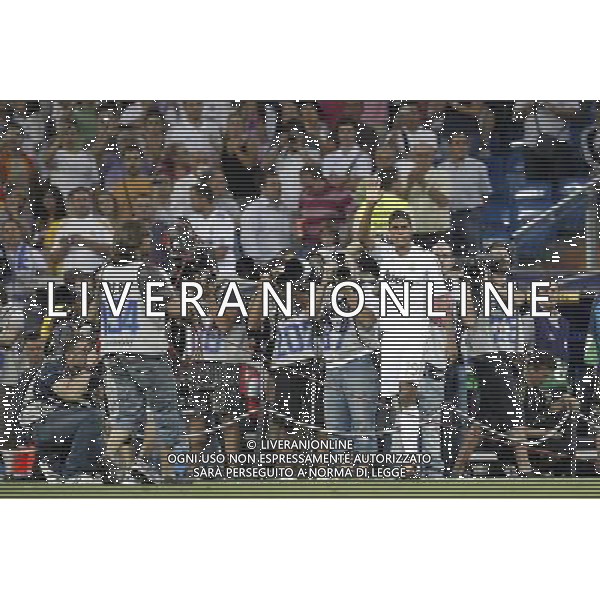 Real Madrid\'s Raphael Varane presentation during Santiago Bernabeu Cup on august 24th 2011. Photo: Cesar Cebolla / ALFAQUI