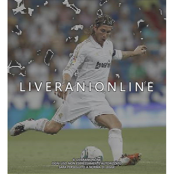Real Madrid\'s Sergio Ramos during Santiago Bernabeu Cup on august 24th 2011. Photo: Cesar Cebolla / ALFAQUI