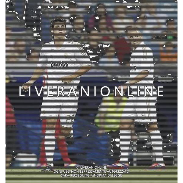 Real Madrid\'s Alvaro Morata and Karim Benzema during Santiago Bernabeu Cup on august 24th 2011. Photo: Cesar Cebolla / ALFAQUI