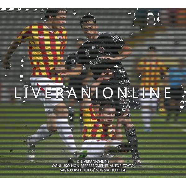 UEFA Europa League play off second leg soccer match between Alania Vladikavkaz and Besiktas at Republican Spartak stadium, in Vladikavkas, Russia, 25 August 2011. Match Scored: Alania 2 - Besiktas 0 Pictured: Aslan Dudiev (L) of Alania and Veli Kavlak (R) of Besiktas. / Europa League - Alania- Besiktas AG. ALDO LIVERANI SAS- ITALY ONLY *** Local Caption *** .