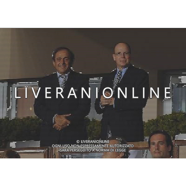 UEFA Supercoppa Europea 2011 Montecarlo - 26.08.2011 Barcellona-Porto Nella Foto:alberto di monaco con platini /Ph.Vitez-Ag. Aldo Liverani