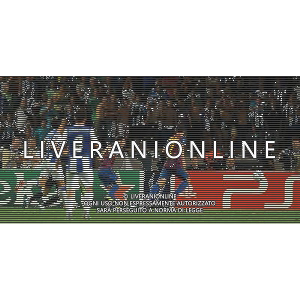 UEFA Supercoppa Europea 2011 Montecarlo - 26.08.2011 Barcellona-Porto Nella Foto:messi gol /Ph.Vitez-Ag. Aldo Liverani