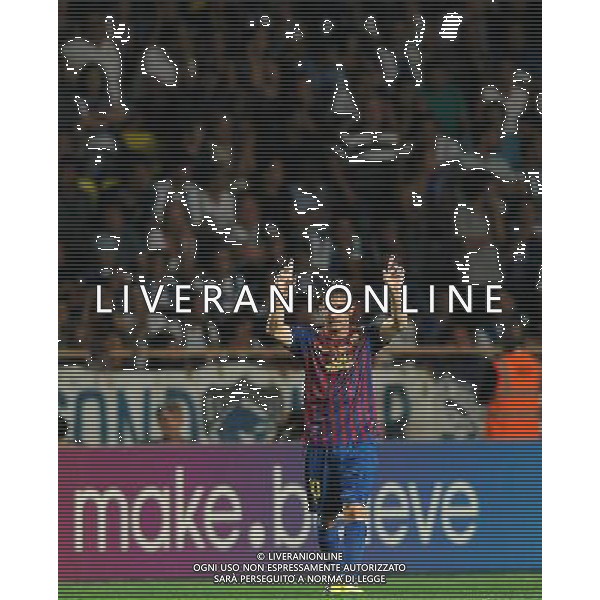 UEFA Supercoppa Europea 2011 Montecarlo - 26.08.2011 Barcellona-Porto Nella Foto:messi esulta /Ph.Vitez-Ag. Aldo Liverani