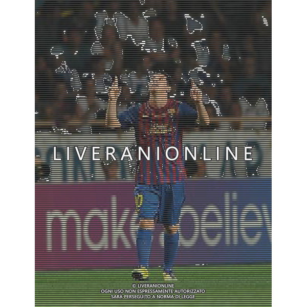 UEFA Supercoppa Europea 2011 Montecarlo - 26.08.2011 Barcellona-Porto Nella Foto:messi esulta /Ph.Vitez-Ag. Aldo Liverani