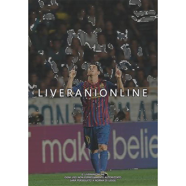 UEFA Supercoppa Europea 2011 Montecarlo - 26.08.2011 Barcellona-Porto Nella Foto:messi esulta /Ph.Vitez-Ag. Aldo Liverani