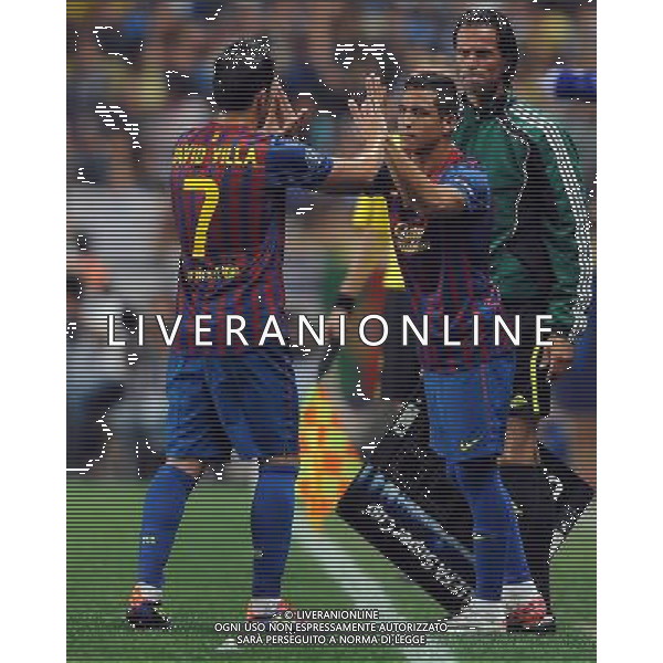 UEFA Supercoppa Europea 2011 Montecarlo - 26.08.2011 Barcellona-Porto Nella Foto:sanchez sostituisce villa /Ph.Vitez-Ag. Aldo Liverani