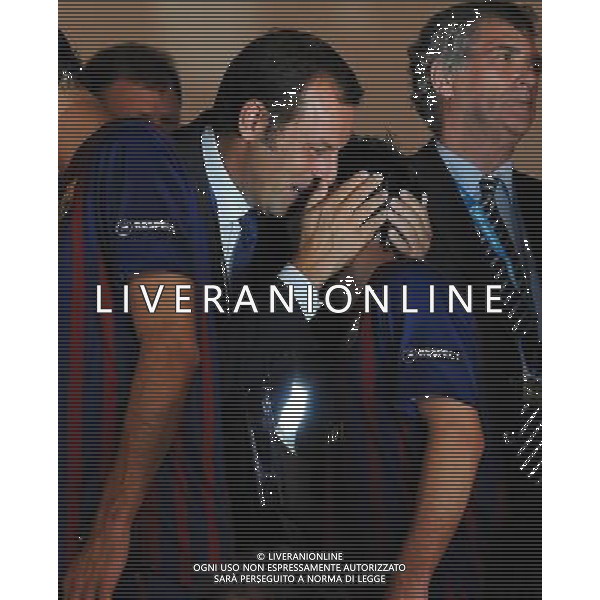 UEFA Supercoppa Europea 2011 Montecarlo - 26.08.2011 Barcellona-Porto Nella Foto:rosell messi /Ph.Vitez-Ag. Aldo Liverani