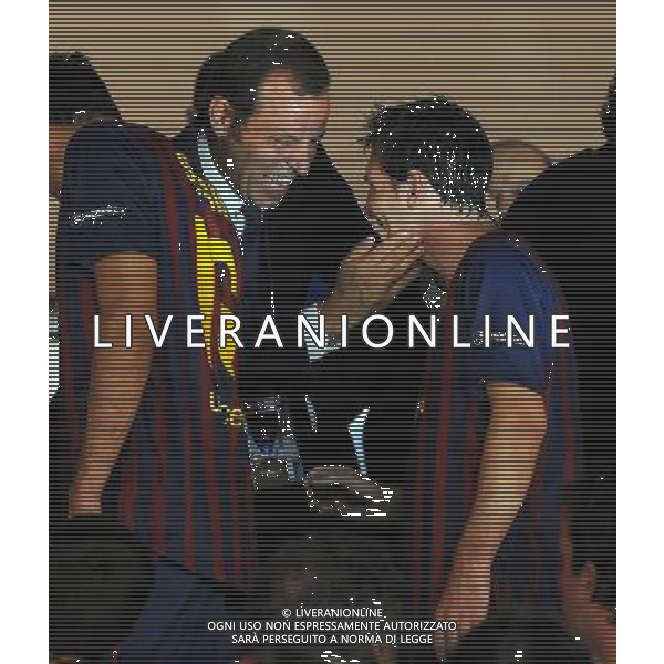 UEFA Supercoppa Europea 2011 Montecarlo - 26.08.2011 Barcellona-Porto Nella Foto:rosell messi /Ph.Vitez-Ag. Aldo Liverani