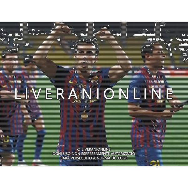 UEFA Supercoppa Europea 2011 Montecarlo - 26.08.2011 Barcellona-Porto Nella Foto:pedro esulta /Ph.Vitez-Ag. Aldo Liverani