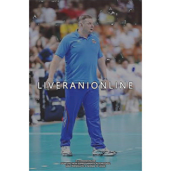 26.08.2011 KATOWICE SIATKOWKA VOLLEYBALL MEMORIAL WAGNERA WLOCHY - ROSJA (ITALY VS. RUSSIA) N/Z VLADIMIR ALEKNO (TRENER, HEAD COACH) FOT LUKASZ LASKOWSKI / PRESSFOCUS NEWSPIXPL --- Newspix.pl *** Local Caption *** www.newspix.pl mail us: info@newspix.pl call us: 0048 022 23 22 222 --- Polish Picture Agency by Ringier Axel Springer Poland