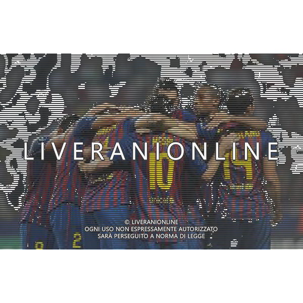 UEFA Supercoppa Europea 2011 Montecarlo - 26.08.2011 Barcellona-Porto Nella Foto:Esultanza Barcellona /Ph.Vitez-Ag. Aldo Liverani