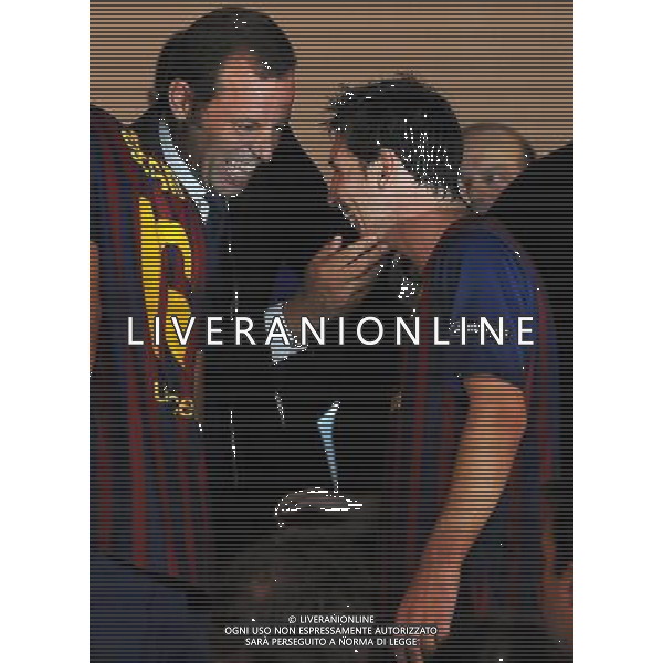 UEFA Supercoppa Europea 2011 Montecarlo - 26.08.2011 Barcellona-Porto Nella Foto:Lionel Messi-Rosell /Ph.Vitez-Ag. Aldo Liverani