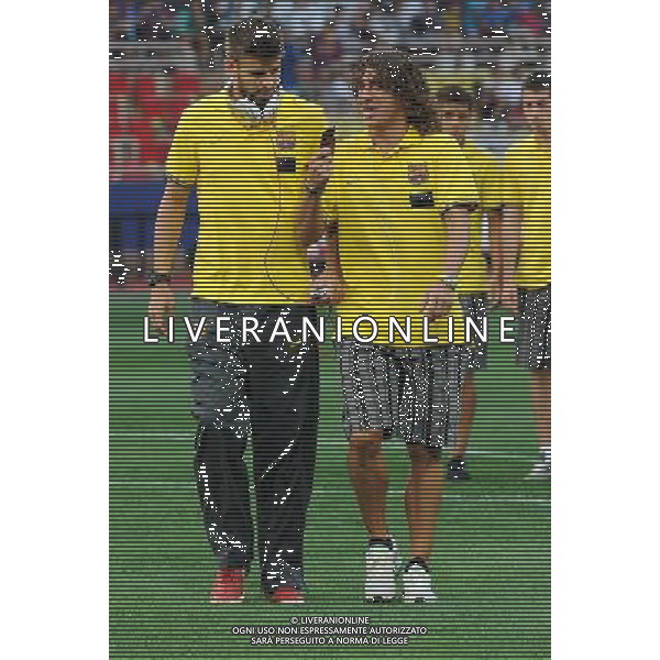 UEFA Supercoppa Europea 2011 Montecarlo - 26.08.2011 Barcellona-Porto Nella Foto:Carles Puyol-Gerard Piquè /Ph.Vitez-Ag. Aldo Liverani