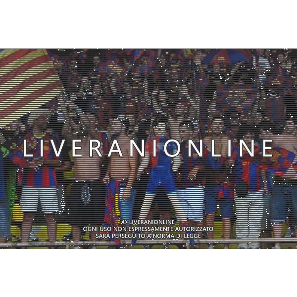 UEFA Supercoppa Europea 2011 Montecarlo - 26.08.2011 Barcellona-Porto Nella Foto:Tifosi Barcellona /Ph.Vitez-Ag. Aldo Liverani