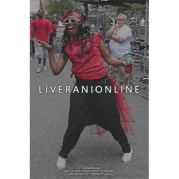 Elimu Paddington Arts Performers and Costumes at the Children\'s Notting Hill Carnival 2011, London, United Kingdom Date: 28/08/2011 Ref: