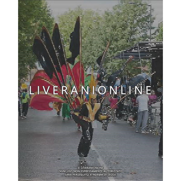 Mahogany Performers and Costumes at the Children\'s Notting Hill Carnival 2011, London, United Kingdom Date: 28/08/2011 Ref: