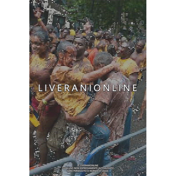 Mudders Performers and Costumes at the Children\'s Notting Hill Carnival 2011, London, United Kingdom Date: 28/08/2011 Ref: