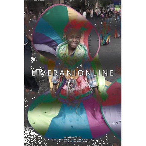 Sunshine Arts Performers and Costumes at the Children\'s Notting Hill Carnival 2011, London, United Kingdom Date: 28/08/2011 Ref: