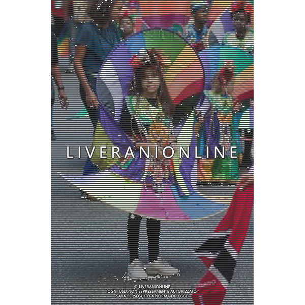 Sunshine Arts Performers and Costumes at the Children\'s Notting Hill Carnival 2011, London, United Kingdom Date: 28/08/2011 Ref: