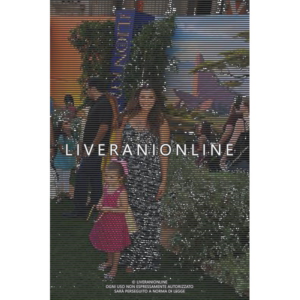 HOLLYWOOD, CA - AUGUST 27: Ali Landry and Estela Ines Monteverde arrive at \'The Lion King\' Los Angeles 3D Premiere at the El Capitan Theatre on August 27, 2011 in Hollywood, California.