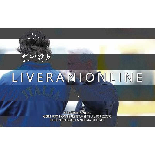 Genova 27/04/2004 Allenamento Nazionale Italiana nella foto Christian Vieri e Trapattoni Giovanni foto filippo venezia/agenzia aldo liverani