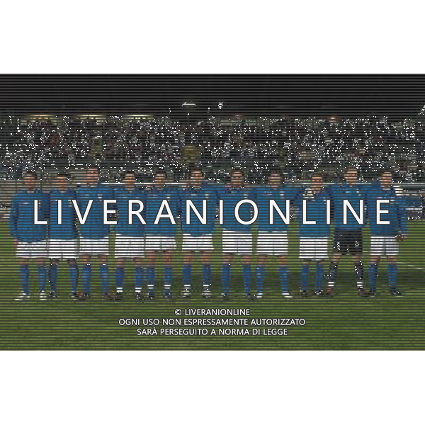 TRENTO 27/04/2004 ITALIA-SVEZIA UNDER 21 AMICHEVOLE NELLA FOTO LA FORMAZIONE SCHIERATA ITALIA AGENZIA ALDO LIVERANI