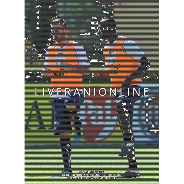 Raduno Nazionale Italiana a Coverciano Firenze - 30.08.2011 Allenamento Nella Foto:balotelli-de rossi /Ph.Vitez-Ag. Aldo Liverani