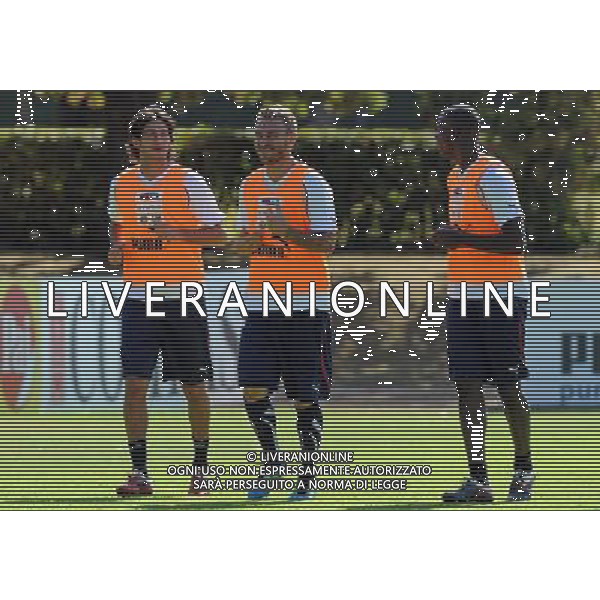 Raduno Nazionale Italiana a Coverciano Firenze - 30.08.2011 Allenamento Nella Foto:aquilani-de rossi-balotelli /Ph.Vitez-Ag. Aldo Liverani